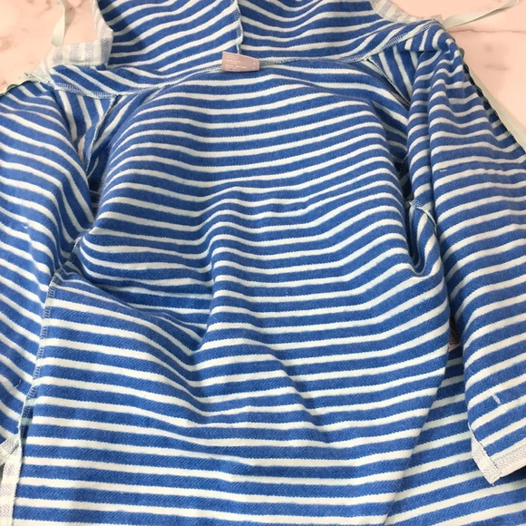 3/$20 Columbia Blue White Striped Melody Spring Hoodie Jacket Womens Medium Zip - Picture 6 of 12